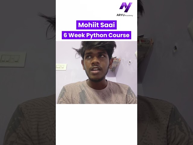 Aryu Academy Chennai student testimonial video 10