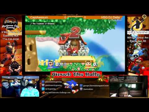 Wreck The Halls 2015 Smash 4 Singles Losers Rd7 CaptAwesum vs HSG DJDelta
