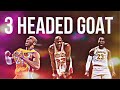 LeBron James X Kobe Bryant X Michael Jordan NBA Mix 3 Headed Goat