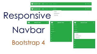 Responsive Navigation Bar Bootstrap 4