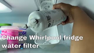 How to change Whirlpool refrigerator water filter / replace whirlpool fridge wrmf3636rv00