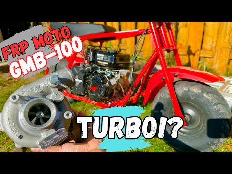 TURBO!? On my NEW FRP GMB-100 MINIBIKE!?