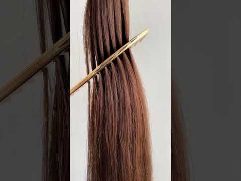 Волосся для гарячого нарощування на капсулах, 50 см, пряме, 200 пасом, коричневий (04) video