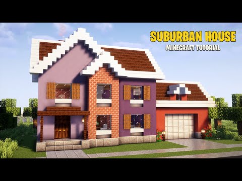 Suburban house in Minecraft - Tutorial