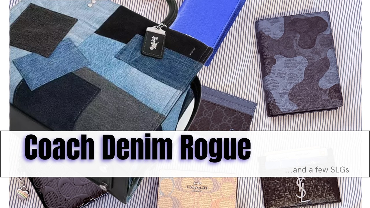 Coach Denim Patchwork Rogue Unboxing 💙 + SLG Pairings