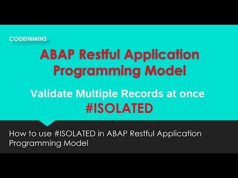 Part 19 : ABAP Restful Application Programming Model - Validate multiple records in RAP #ISOLATED