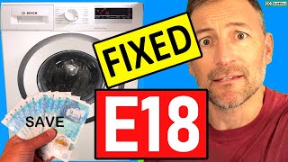 Washing Machine E18 Error Code Fix Bosch Siemens Pump Filter blocked