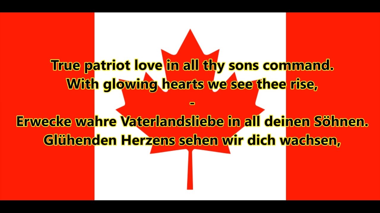 Text Nationalhymne Kanada MusikGuru
