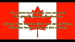 Nationalhymne Kanadas - Anthem of Canada (EN/DE Text)