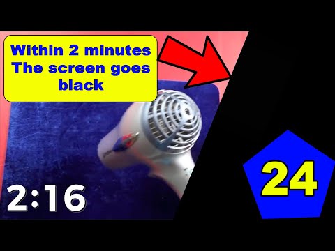 Asciugacapelli ASMR schermo nero 24 ore