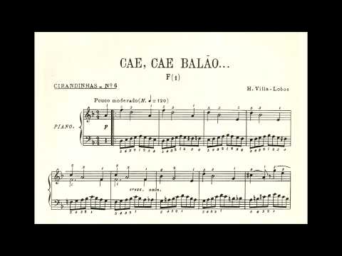 Villa-Lobos - Cirandinha No.6 "Cai, cai balão..." (Roberto Szidon, piano)