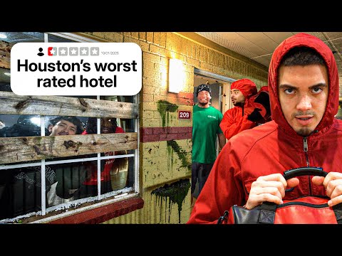 Staying at the WORST RATED Hotel In Our City *DISGUSTING*