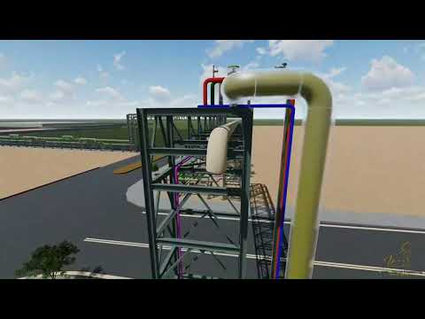 Tubulação projetada em E-18 Piperack, Map Ta Phut, Tailândia.