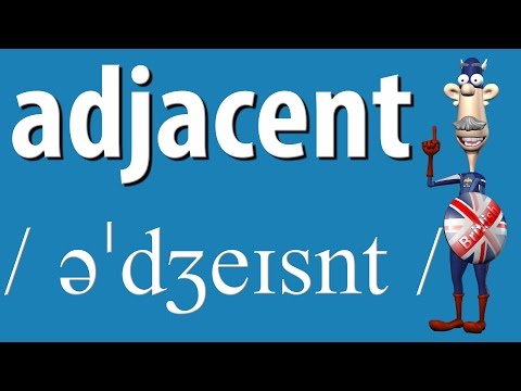 Part of a video titled How to Say Adjacent | British Pronunciation | Learn English