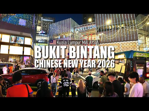 Bukit Bintang Chinese New Year 2026 Festive Vibes - Kuala Lumpur, Malaysia 🇲🇾 - Walking Tour [4K]