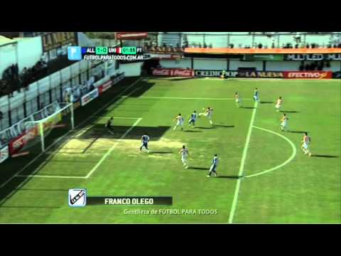 Gol de Olego. All Boys 1 - Unión 0. Fecha 6. B Nacional. Fútbol Para Todos