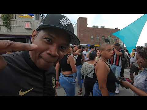 Bashment TV party at the Elsewhere Rooftop.   Brooklyn, NYC.   Summer 2019