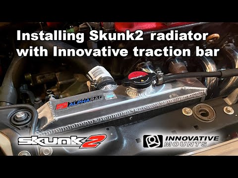 CRX Si - Installing the Skunk2 Alpha radiator with the Innovative Competition series traction bar