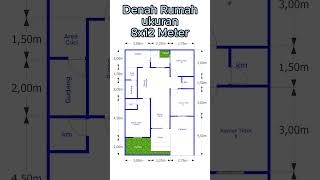 Download lagu Denah Rumah Ukuran 8x12 Meter #denahrumah #rumah #desianrumah mp3