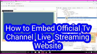 How to Embed Official Tv Channel Live Streaming Website