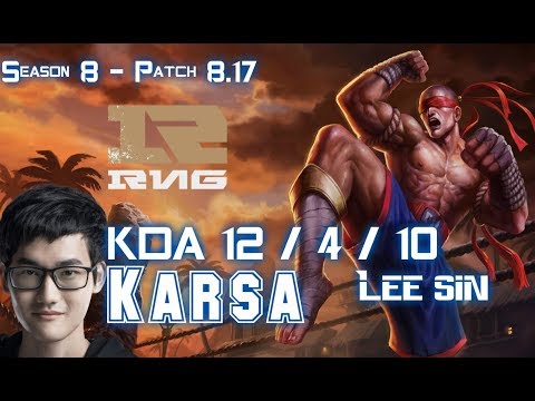 RNG Karsa LEE SIN vs SEJUANI Jungle - Patch 8.17 KR Ranked