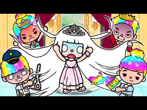 Albino Princess Was Born In Rainbow Hair Kingdom 👩‍🦳🌈 Sad Story | Toca Life World | Toca Boca