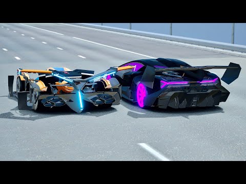 Lamborghini V12 GTR vs Lamborghini Veneno GTR - Drag Race 20 KM