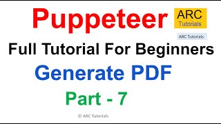 Puppeteer Tutorial #7 | Generate PDF of any website