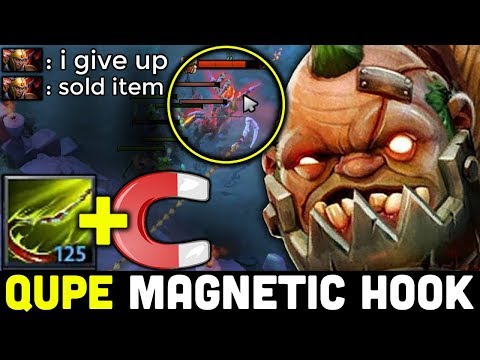 QUPE MAGNETIC HOOK!! THEY GAVE UP Against QUPE PUDGE MID 7K MMR   GENIUS PUDGE