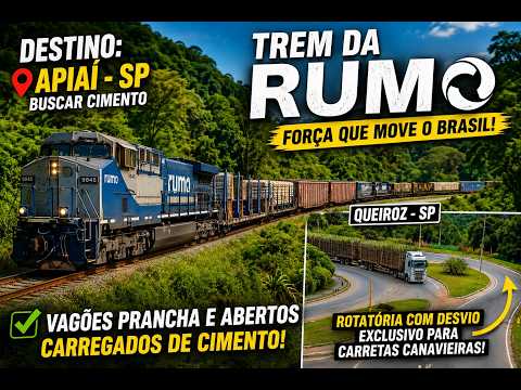 🚂 TREM DA RUMO RUMO A APIAÍ! Rotatória das Carretas Canavieiras em Queiroz