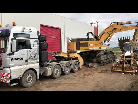 Loading And Transporting The Liebherr 964  Excavator - Fasoulas Heavy Transports