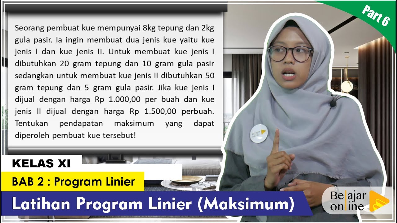 Latihan Program Linier Kelas 11 - Latihan Soal Program Linier Nilai Maksimum