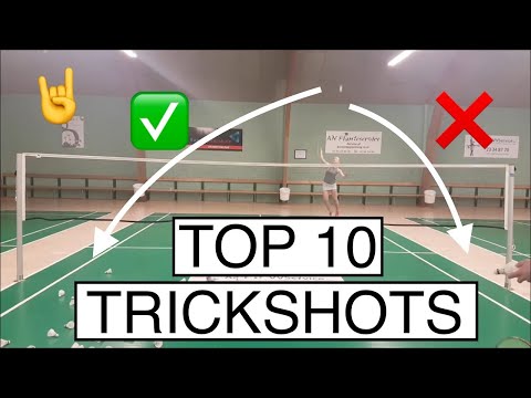 TOP 10 BADMINTON TRICK SHOTS - bulutangkis 🏸