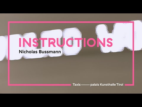 Nicholas Bussmann___INSTRUCTIONS: Buchpräsentation