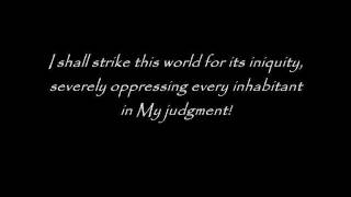 END TIMES PROPHECY: "Thus Says The God of Judgement"