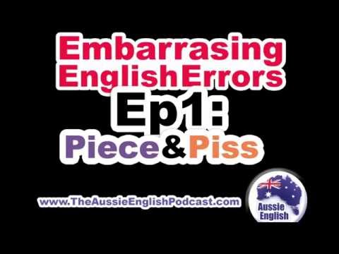 恥ずかしい英語のエラー Ep01：ピース＆小便 (Embarrassing English Errors Ep01: Piece & Piss)