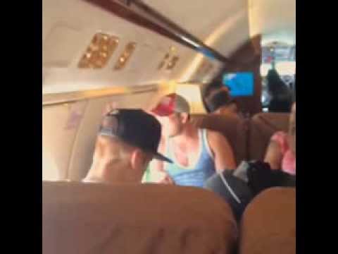 Justin Bieber, his private jet.