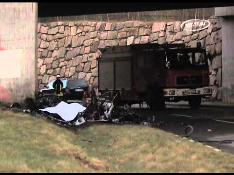 Mann verbrannte im Auto in Aue  (Sachsen) 11.03.2007