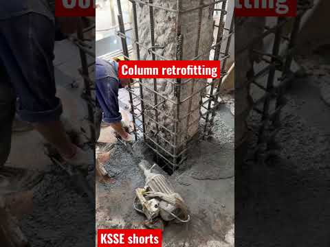 Column retrofitting using concrete jacketing techniques to improve the building SSS #learning