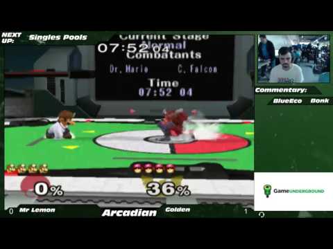 NE Melee Arcadian 2 Pools WF - Mr. Lemon (Dr. Mario) vs. Golden (C. Falcon)
