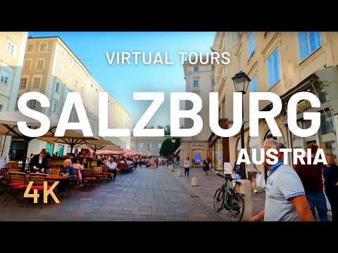 SALZBURGO Walking Tour Getreidegasse 🇦🇹 Áustria 4K UHD Video Travel Vlog