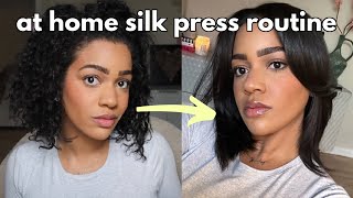 Natural CURLY to STRAIGHT routine *salon results*
