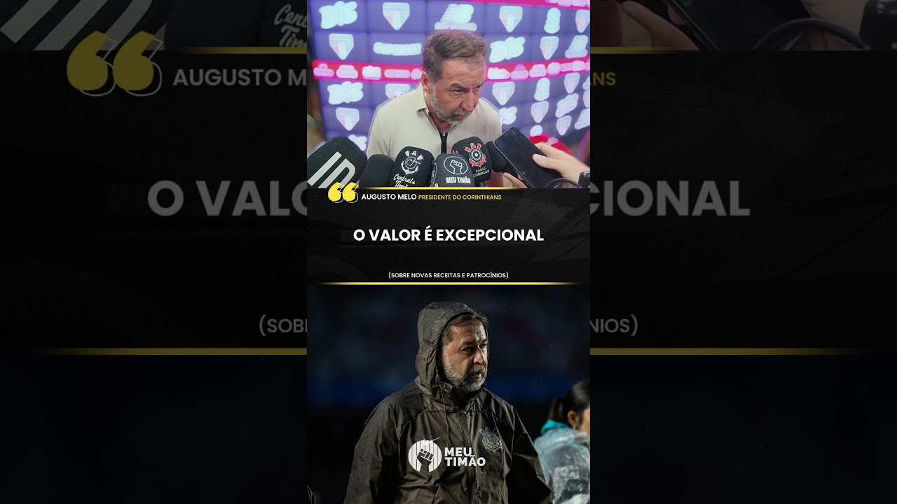 AUGUSTO MELO FALA SOBRE VALORES DOS NOVOS PATROCÍNIOS