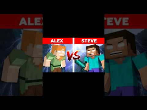 "SHOCKING Minecraft Herobrine vs Alex showdown!!" #viral