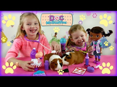 DOC McSTUFFINS Pet Vet New Toys Make Me Better Playset Hallie Gets a Color Changing Cast Video
