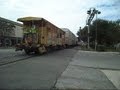 CSX Freight Train In High Speed Reverse