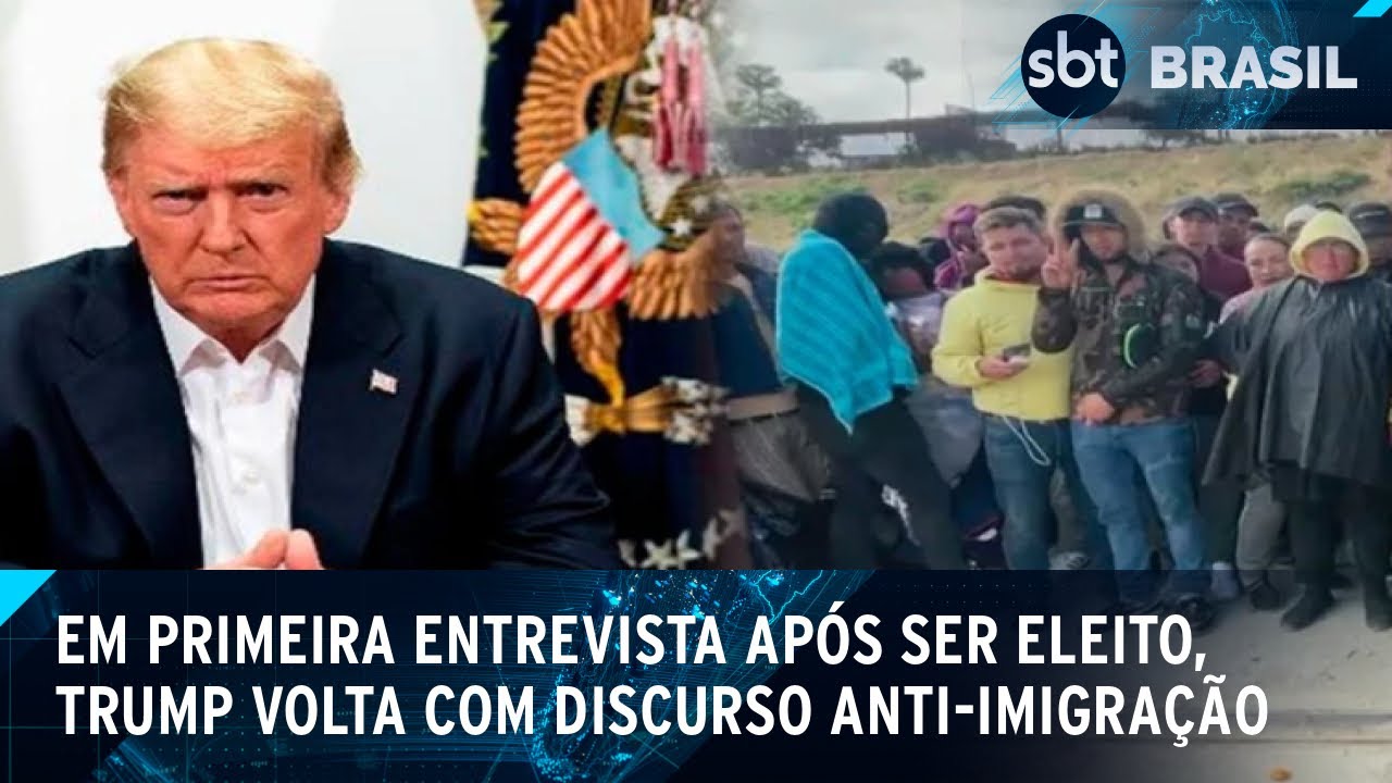 Trump reitera discurso anti-imigração e diz que será prioridade de governo | SBT Brasil (08/11/24)