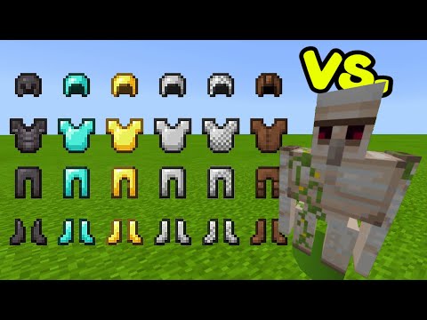 All Armor in Minecraft vs Iron Golem (Netherite, Diamond, Gold, Iron, Chain, Leather)