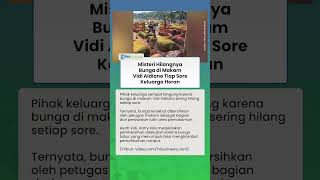 Terungkap Fakta Bunga di Makam Vidi Aldiano Selalu Hilang Setiap Sore, Ternyata Karena Hal Ini