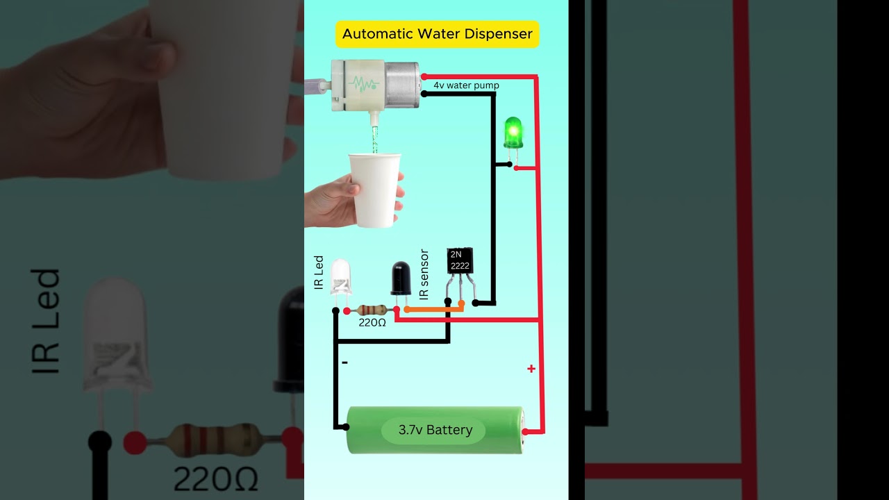 Automatic Water Tap Using IR Sensor #Shorts #circuit